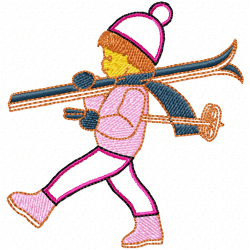 Ski Embroidery Design 6 Ski Embroidery Design 6